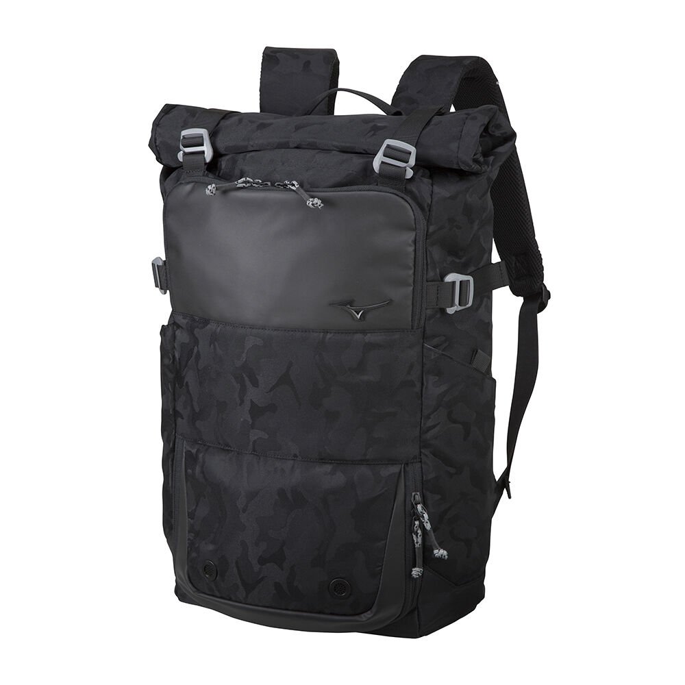 Bolsa Mizuno Style (28L) Mujer Negras Camuflaje Baratas OMNE-05219